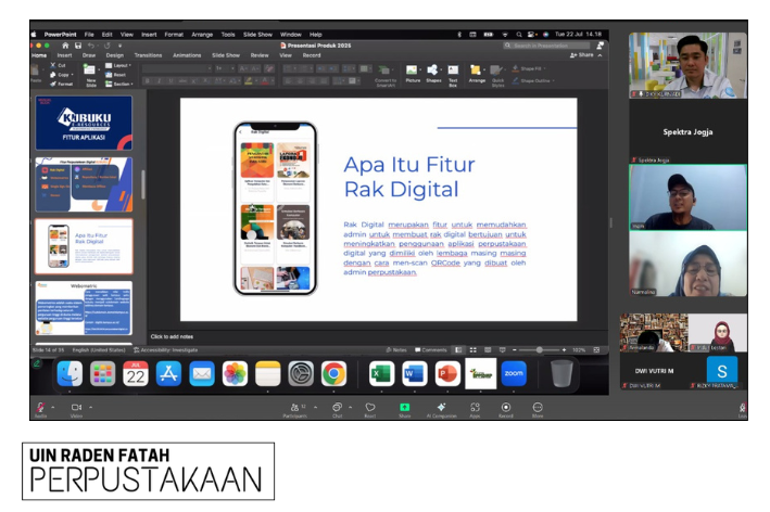 Perkuat Literasi Digital, Perpustakaan Gelar Zoom bersama PT. Enam Kubuku